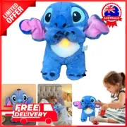Breathing Movement Stitch Baby Sleep Soothing Doll Stuffed Plush Toy Gifts AU