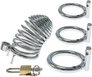 SM Bondage Metal chastity lock For men to wear outside chastity device penis lock cage SM sex tool For adults
