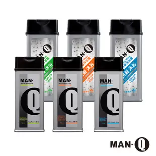 MAN-Q 3in1三合一全效潔淨露系列及2in1二合一洗髮沐浴露系列《任六件》雙效 三效 潔顏 洗髮 沐浴乳 MAMQ