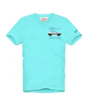 Mc2 Saint Barth Graphic Printed Crewneck T-Shirt Blue