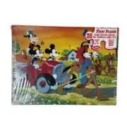 Jaymar Disney Mickey Mouse Floor Puzzle 35 Piece Goofy Minnie Pluto Clarabelle