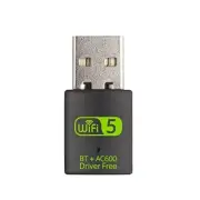 USB WiFi Bluetooth Adapter, 600Mbps Dual Band 2.4/5GHz Wireless Network Card
