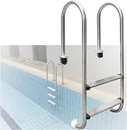 2/3 Step Pool Ladder,with Stainless Steel Handrails,Stable Structure,for Inground Pools Water Park Easy Assembly and Climbing(2-steps1.2mm)