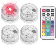 Submersible LED Lights: Waterproof Remote RGB Lamps, Battery Operated Pool Lights | Color Changing Underwater Accent Decor, Pa Vase Fountain Aquarium Lighting