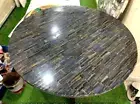 42" Round Luxurious Tiger Eye Stone Side Coffee Table Rich Colours Garden Decors