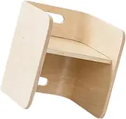 yuksok Montessori Weaning Chair Step Stool with Handles Wood Table Decor Children Reading Desk for Kid Nursery Dining Eating Playing