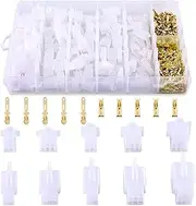 580Pcs 2.8mm Pitch 2 3 4 6 9 Pin Wire Connectors Housing Terminal, Male & Female Plug Housing and Pin Header Crimp Wire Terminals Connector Assortment Kit for Motorcycle, Bike, Car, Boats Auto Repair