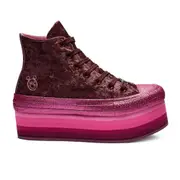 CONVERSE Women's Miley Cyrus X Chuck Taylor AS Lift High Shoes - Dark Burgundy