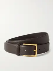 [Anderson's] Anderson's - Textured-leather Belt - Brown - 70 70 Brown