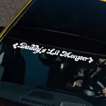 爸爸 LIL MONSTER WINDOW BODY BANNER 乙烯基貼紙貼花汽車包裝