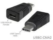 USB Type-C Male to USB Micro-B 5-Pin Female USB 2.0 Adapter, USBC-CMA2