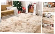 Shag Rugs for Bedroom Living Room, 6x9Ft Soft Fluffy Tie-Dyed Rug for Kids
