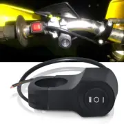 Black Motorcycle 1" Handlebar Control Switches ON OFF Headlight Fog Spot Light