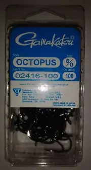 Gamakatsu 02416-100 OCTOPUS Hooks Size 6/0 AMT 100 Saltwater Fishing *Sealed*