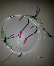 100 LB ULTIMATE II SEA RIG TWO DROPPER HOOKS 6/0 BEAK 7/0 CIRCLE SUIT PRO FISHIN