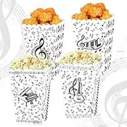 Roaring Good Time Music Guitar Party Supplies Music Notes Goodies Candy Bags Popcorn Boxes Candy Boxes for Musician Birthday Party Rock Theme