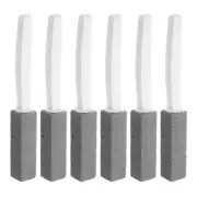 6pcs Pumice Stone Toilet Bowl Cleaner with Long Handle for Water Mark,White,Gray