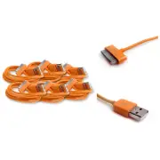 6PCS 3FT USB SYNC DATA POWER CHARGER ORANGE CABLES IPHONE IPOD CLASSIC NANO IPAD