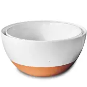 Mora Ceramic Large Mixing Bowls - Set of 2 Nesting Bowls for Cooking, Serving...