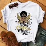 潮牌 創意 T恤 BLACK AFRICAN GIRLS T SHIRT可愛非洲卷發小女孩印花女士T恤上衣