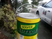 SOLVER 4 litre HI-TECH SUPERENAMEL TOP COAT METAL NON-BLEED-RED colour paint