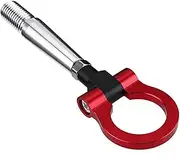 BUGUUYO Racing Car Tow Hook Ring Durable Red Aluminum Alloy Towing Hook for Front Rear Bumper Stylish Automotive Accessory for Enhanced Vehicle Appearance