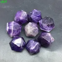 在飛比找蝦皮購物優惠-台灣熱銷天然水晶原石 二十面體造型擺件 紫水晶 東陵玉 青金