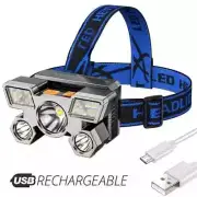 1pc Headlamp With Built In Battery USB Rechargeable Home Decoration Hardware Too