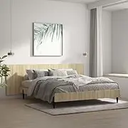 Sonoma Oak King Headboard Wall Mounted 240x1.5x80 cm, Headboard for Bed Frame, Adjustable, Upholstered, Size Headboards, Wood Head Board, Wall, Head Tall