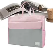 [Generic] File Storage Bag - Picture Book Bag Briefcase Document Bag A3 Document Storage Bag | Business Document Bag with Zip, Waterproof Briefcase for Documents, Kart