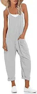 [Huaqiao] Jumpsuits for Women Long Harem Baggy Overalls Cotton Adjustable Straps with Big Pockets