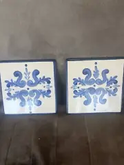 White Blue Trivet Wall Decor Kitchen Decor