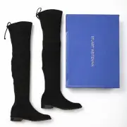 Stuart Weitzman Lowland Black Suede Over-the-Knee OTK Boots - Size 5 M