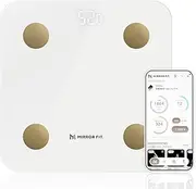 Mirror FIT. Smart Body Composition Meter (White) [Smartphone App Compatible, Integrated Management for Measurement/Recording/Analysis/Suggestion/Weight Scale/Body Composition Meter]