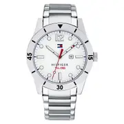 Tommy Hilfiger Stainless Steel White Dial Men's Watch - 1791441