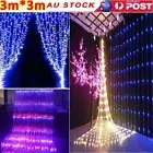 3*3M 320 LED Waterfall Lights Window Curtain String Fairy Lamp Wedding Deco Xmas