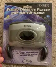 Jensen SCR-60 Portable Stereo Cassette Tape Player AM/FM Radio ~New/NOS SEALED
