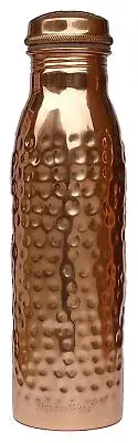 Hammered Copper Bottle 1000 ml Set of 1