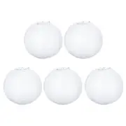 5 Pcs 8" Paper Lanterns Round Hanging Chinese/Japanese Lantern Decor White