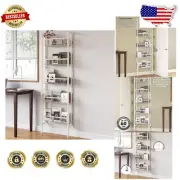 Modern Narrow Bookshelves for Children - Wall-Mount 5 Tiers with Safety Features
