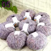 Sale 8BallsX50g Fluffy Soft Colorful Mohair Rugs Shawls Blankets Crochet Yarn 05