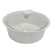 CorningWare French White - 1.4Ltr Round Casserole with Glass Lid