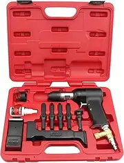 Wicks Aircraft 2X Rivet Gun Kit. Includes 2X Rivet Gun, 5 Rivet Sets, 2 Bucking Bars, 2 Retainer Springs, and Air Tool Oil.
