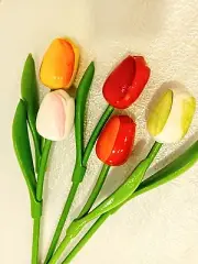 5x Wooden tulips 13'' Wood Tulip Holland Dutch Mother's day gift Spring decor