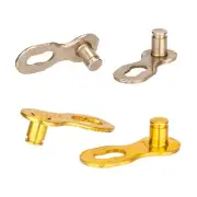 Easy to use quick release buckle for bicycle chains available in silver/gold