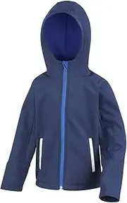 [Result] Core Kids Unisex Junior Hooded Softshell Jacket (UK Size: 5/6) (Navy/Royal)