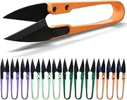 Anley 4" Sewing Scissors Set - Carbon Steel Trimming Nipper Yarn Lightweight Thread Cutter - Portable Mini Embroidery Clipper Stitching Snip for DIY, Household Supplies (12Pcs, Multicolor)