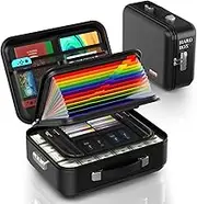 Fireproof Document Box with Combination Lock, Fireproof Water Resistant Hard Case Safe Box for Important Documents Certificates Laptop Passports (Black)