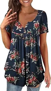 [Generic] Pack of Shirts for Women Short Sleeve Casual Floral Shirts M 4XL Long Sleeve Leopard Top