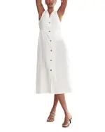 Jenni Kayne Callan Linen Button Front Midi Dress